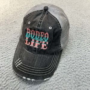 Rodeo Life  Hat Women Baseball Cap One Size NG Distressed Cowboy Cowgirl